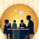 Icon representing a detailed consultation or meeting